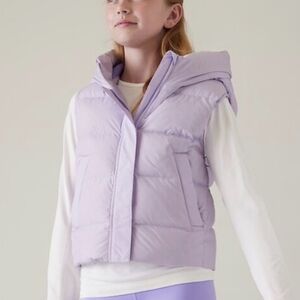 Athleta Kids Light Purple Puffer Vest